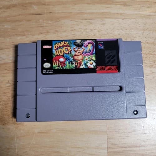 Chuck Rock SNES Super Nintendo Entertainment System, 1992 - Tested