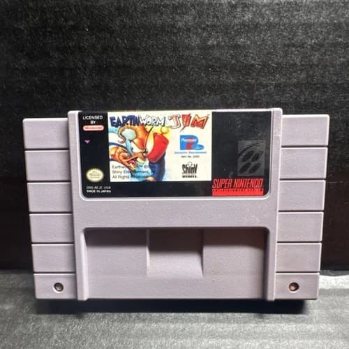 Playmates Earthworm Jim (Nintendo SNES) NTSC-U/C US/Canada Game Cartridge