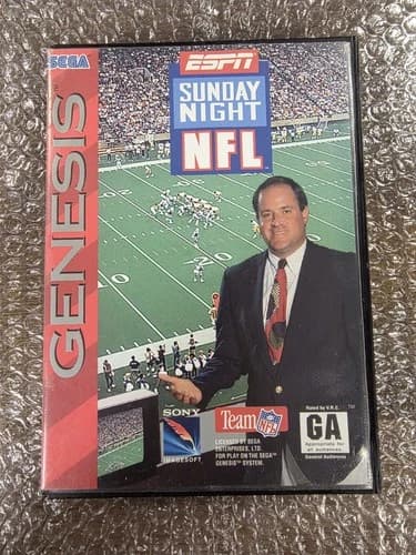 ESPN Sunday Night NFL Sega Genesis, 1994 Tested And Working