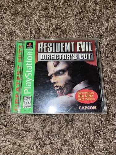 Resident Evil Director's Cut (Greatest Hits) - PS1 Playstation Game DUAL SHOCK