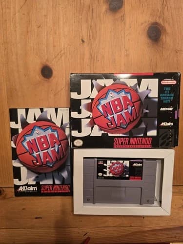 NBA Jam SNES Super Nintendo CIB! Authentic! Tested, Box Game And Manual