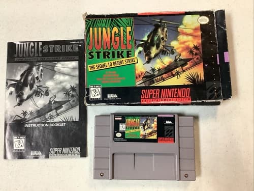 Jungle Strike - SNES Cib Manual Tested B