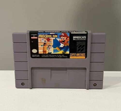 Mario's Early Years: Preschool Fun (Super Nintendo, SNES, 1994) Tested/Works