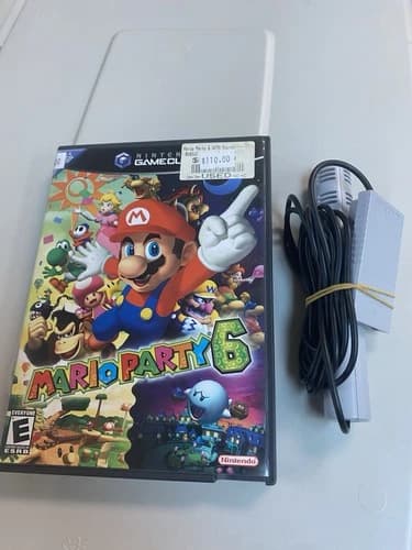 Mario Party 6 (Nintendo GameCube, 2004) - CIB Tested W/Microphone - Very Good