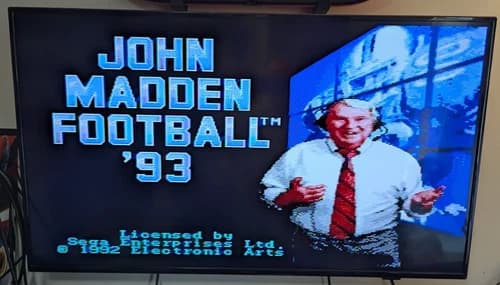 John Madden Football 93 Sega Genesis - Cleaned, Tested, Working!