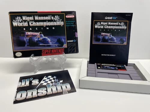 Nigel Mansell's World Championship Racing (SNES, 1992) CIB Complete Authentic
