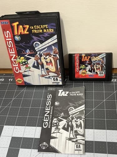 Taz In Escape From Mars (Sega Genesis, 1994)CIB Complete: game, manual, case