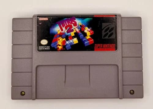 Tetris 2 Super Nintendo SNES Video Game Cartridge Only Tested and Working