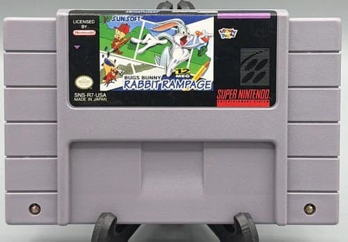 BUGS BUNNY RABBIT RAMPAGE - Super Nintendo SNES Authentic💯Tested✅ Mint💎