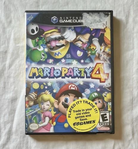 Mario Party 4, Nintendo GameCube, 2002, Complete with Case and Inserts
