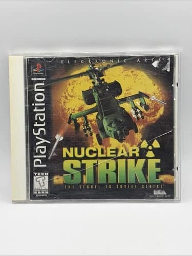 Nuclear Strike Sony PlayStation 1 Game PS1 1997 Black Label CIB Complete