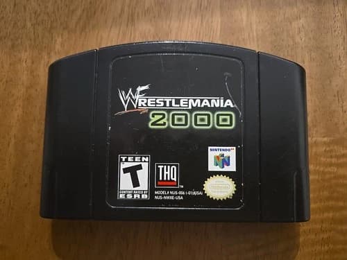 Wrestlemania 2000 (Nintendo 64, 1999) N64 Authentic Tested Working