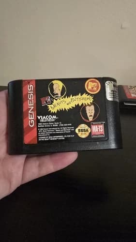 MTV's Beavis and Butt-Head (Sega Genesis, 1994) CARTRIDGE ONLY Tested And Works