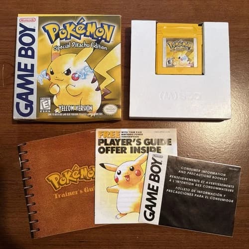 Pokémon Yellow Version Special Pikachu Edition (Nintendo Game Boy, 1999) CIB
