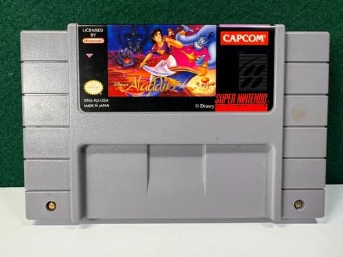 Disney's Aladdin (Super Nintendo SNES, 1993) Authentic. Tested.