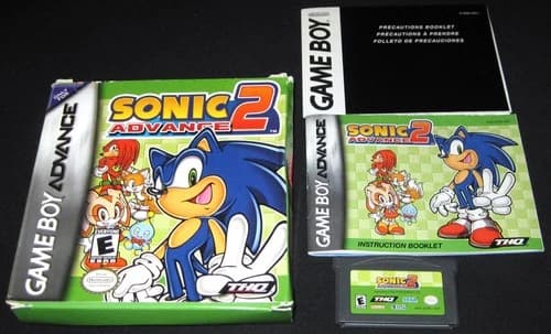 Sonic Advance 2 (Nintendo Game Boy Advance, GBA, 2003) Complete in Box CIB