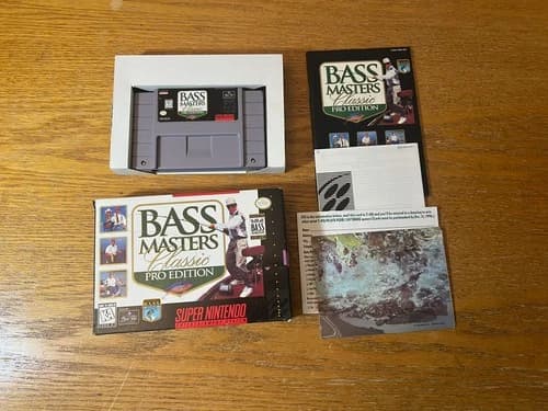 Bass Masters Classic Pro Edition Complete In Box CIB Super Nintendo SNES