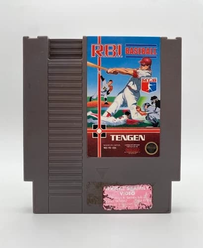 RBI Baseball Tengen Nintendo NES Game Cartridge Tested