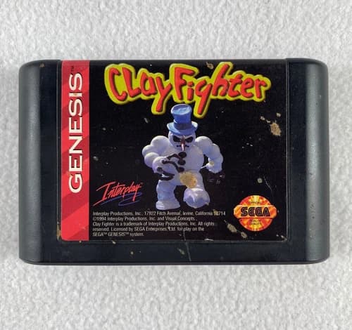 Clay Fighter (Sega Genesis, 1994) Authentic Cartridge Only Tested & Works