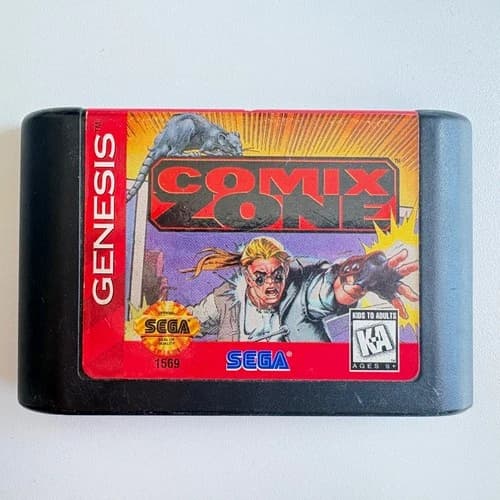 Comix Zone (Sega Genesis, 1995) Authentic Tested Working