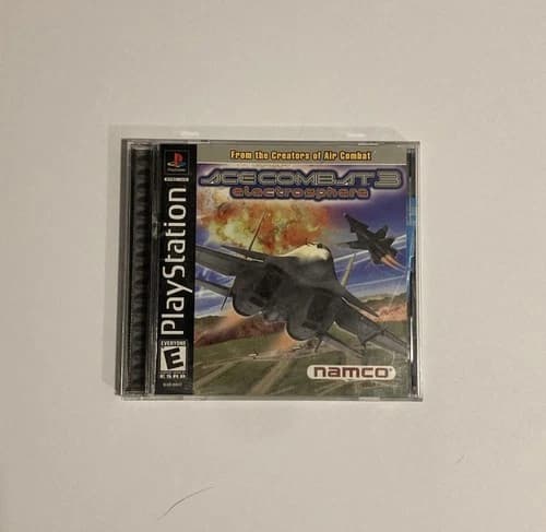 Ace Combat 3 Electrosphere (Sony PlayStation 1, 1999) CIB Complete PS1 Black