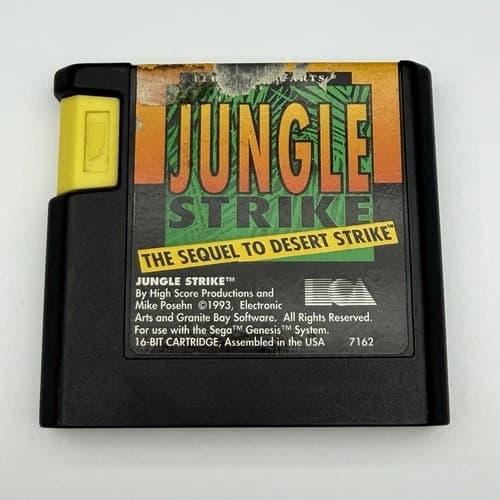Sega Genesis Game Only Jungle Strike The Sequel To Desert Strike Cleaned Tested