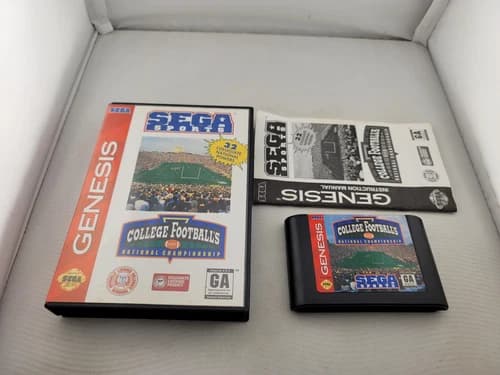 College Football's National Championship Sega Genesis Complete CIB Great Shape