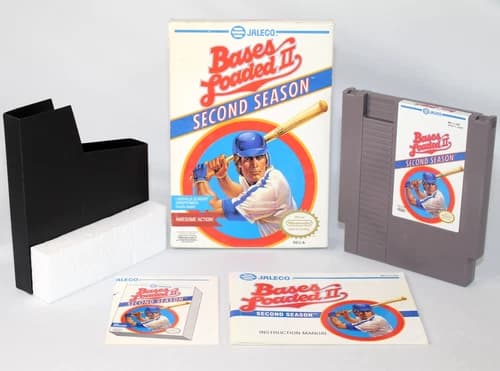 Bases Loaded II: Second Season NES Complete CIB Great Condition w/ RARE INSERT!