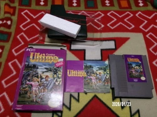#801 Ultima: Exodus Nintendo NES 1989 CIB Complete with Game Manual Box Sleeve
