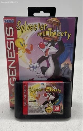 Sylvester and Tweety in Cagey Capers - Sega Genesis (1994), GAME ONLY