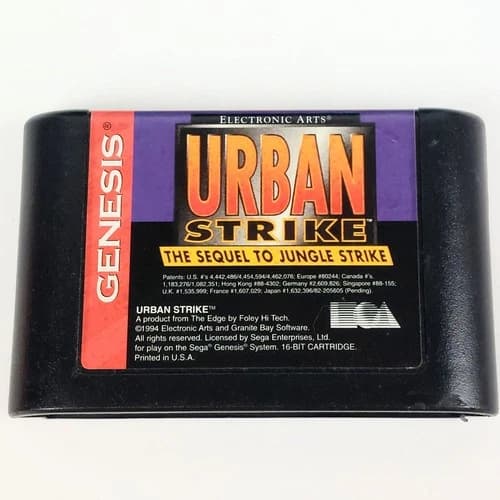 Urban Strike Sega Genesis Jungle Strike Sequel EA 1994 Tested Working Cart Only