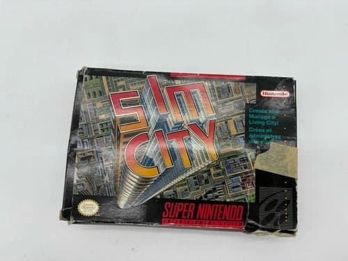 SimCity Super Nintendo SNES CIB w/ Manual Tested