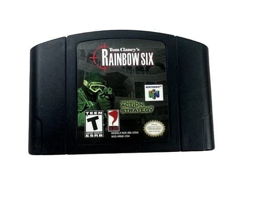 Tom Clancy's Rainbow Six Nintendo N64 1999 Black Cartridge Only Tested