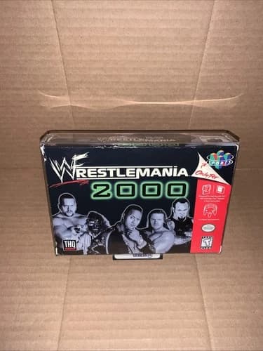 WWF WrestleMania 2000 Nintendo 64 1999 N64 CIB W/ Rare Lenticular Card Very Good