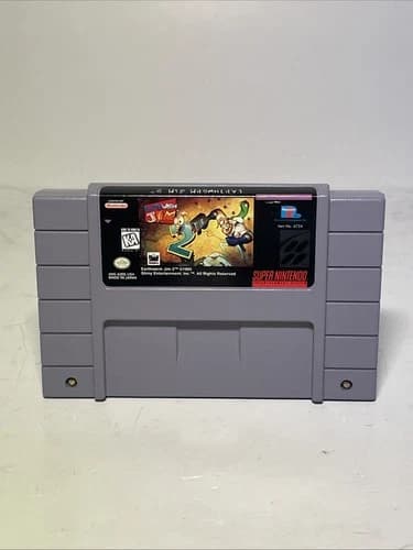 Earthworm Jim 2 (Super Nintendo 1995) SNES Authentic Cartridge - Tested