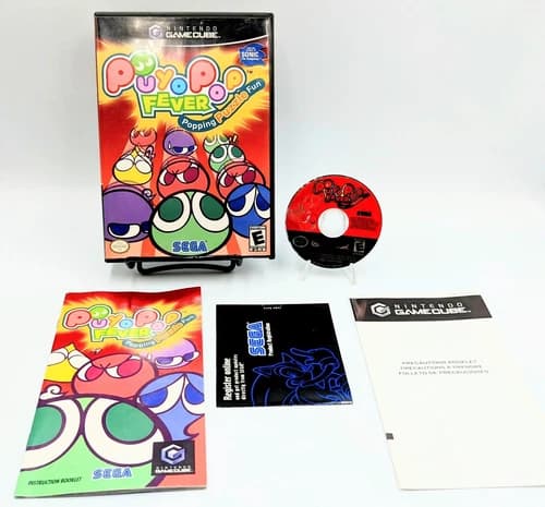 Puyo Pop Fever Nintendo GameCube Complete With Manual CIB Sega Puzzle Tested