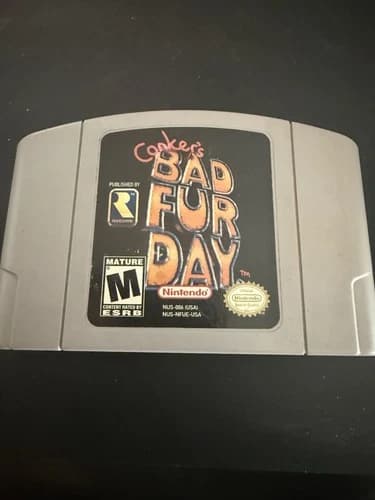 Conker's Bad Fur Day Nintendo 64 Authentic Cartridge, 2001, N64