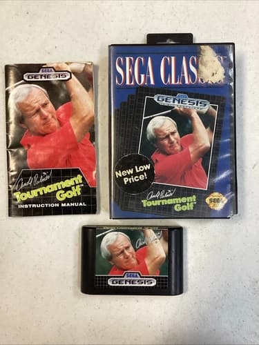 Arnold Palmer Tournament Golf (Sega Genesis, 1989) CIB with Manual Tested
