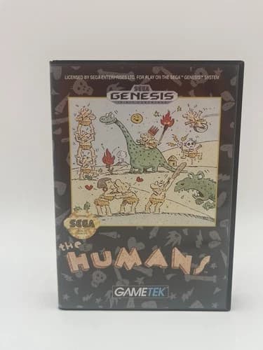 Sega Genesis "The Humans" 1992 Gametek Video Game CIB W Manual (Working)