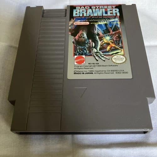 NES Nintendo Bad Street Brawler 1989 Cartridge Power Glove Gaming Series