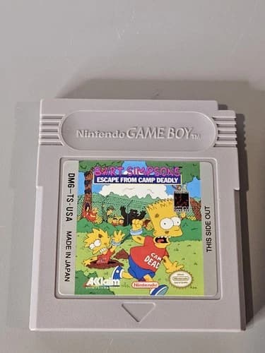 Bart Simpson Escape From Camp Deadly Game Boy Tested Authentic