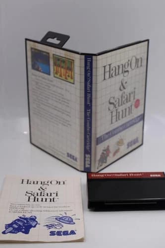 Hang-On And Safari Hunt Sega Master System Complete CIB Manual Box game TESTED!