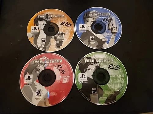 Fear Effect 2: Retro Helix (Sony PlayStation 1) Discs Only 1-4 PS1 Free Ship
