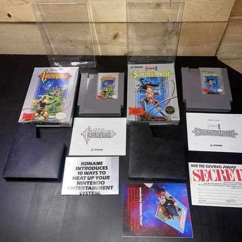 Castlevania 1 Castlevania 2 Simons Quest NES Nintendo Authentic CIB GC👀