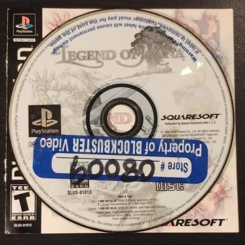 Legend of Mana Sony PlayStation 1 PS1 RPG Disc Only Squaresoft- Tested & Works
