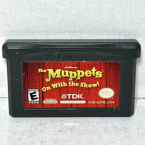The Muppets On With The Show Nintendo Game Boy Advance Game Cartridge - Tested