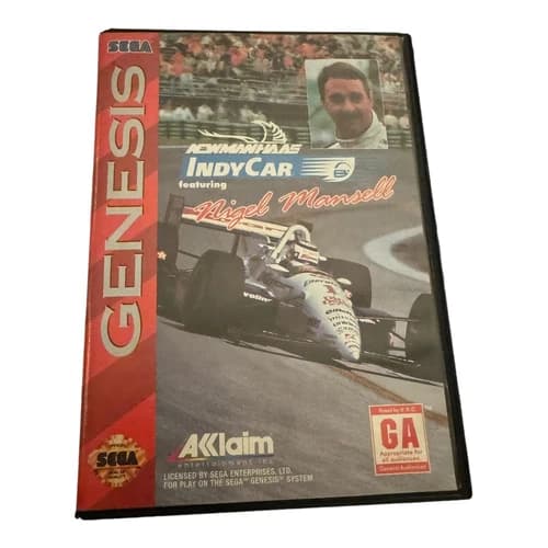 Newman Haas IndyCar Featuring Nigel Mansell (Sega Genesis, 1994) Complete