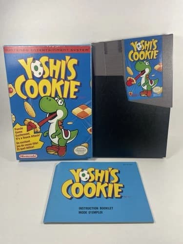 Yoshi's Cookie (Nintendo Entertainment System, 1993) NES CIB Complete Very Good