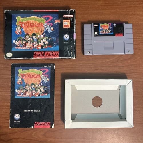 Lemmings 2: The Tribes Super Nintendo (SNES, 1994) CIB Manual Cleaned & Tested