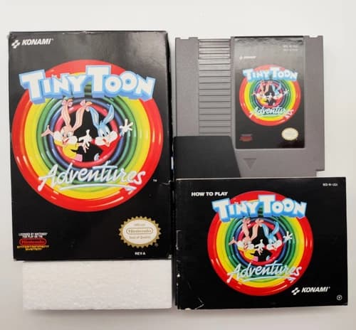 Tiny Toon Adventures (Nintendo NES, 1991) COMPLETE CIB Authentic Tested Cleaned!